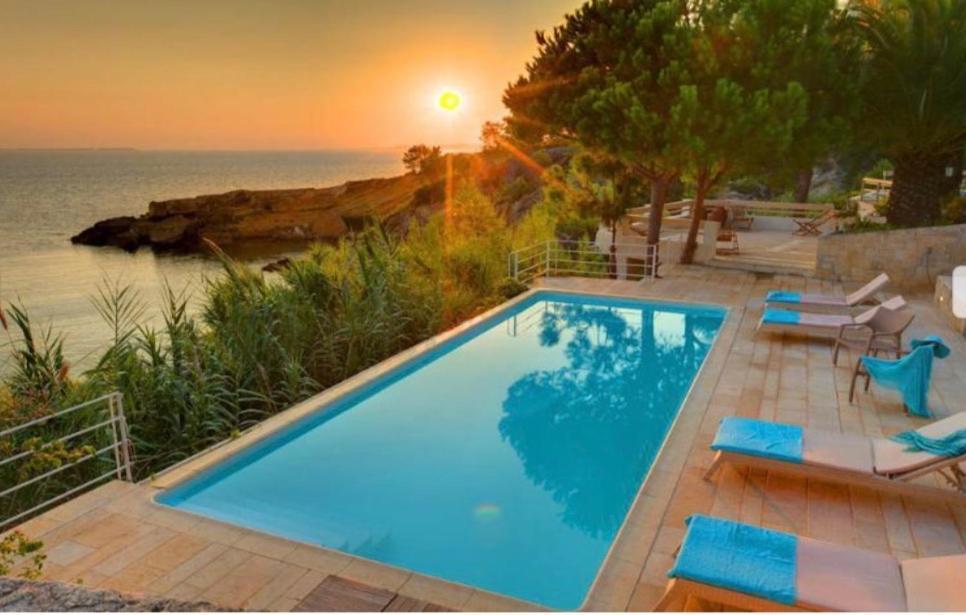 Villaparadiso Beach Front Villa Makris Gialos Argostoli  Eksteriør bilde